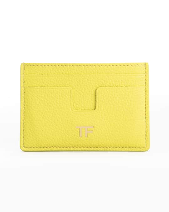 TOM FORD TF Card Holder in Grained Leather | Neiman Marcus