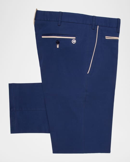 Stefano Ricci Men's Straight-Leg Stretch Trousers | Neiman Marcus