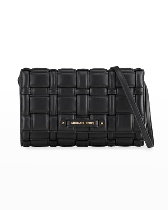 MICHAEL Michael Kors Ivy Woven Large Clutch Crossbody Bag | Neiman Marcus