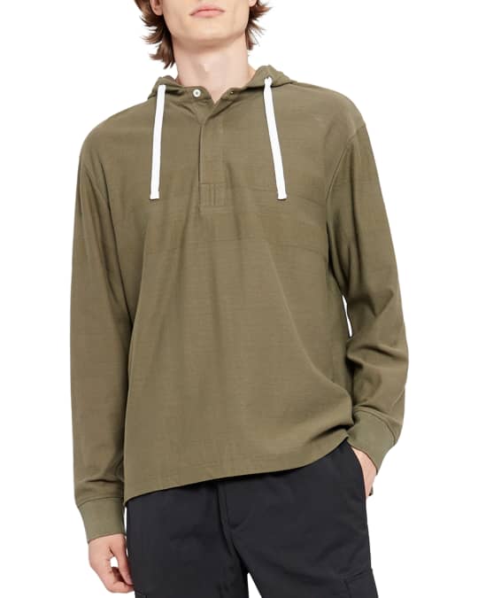 Theory Men's Benton Hooded Drawstring Pullover Sweatshirt | Neiman Marcus