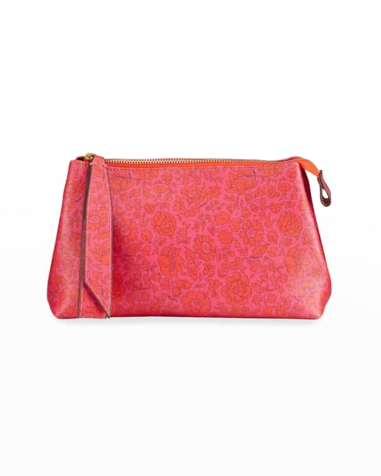 Liberty London Danjo Floral-Print Zip Clutch Bag | Neiman Marcus