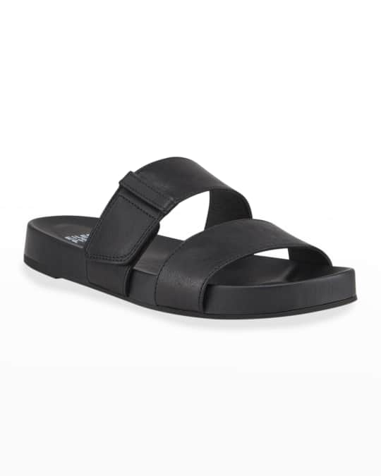 Eileen Fisher Folk Grip-Strap Flat Slide Sandals | Neiman Marcus