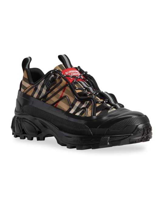 Burberry Men s Arthur Vintage Check Chunky Sneakers Neiman Marcus