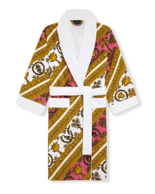 Versace I Heart Baroque Cotton Robe Neiman Marcus