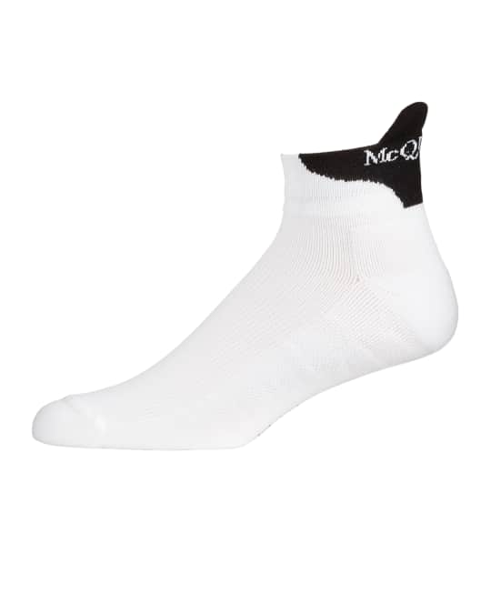 Alexander McQueen Men's Logo Branded Short Crew Socks | Neiman Marcus