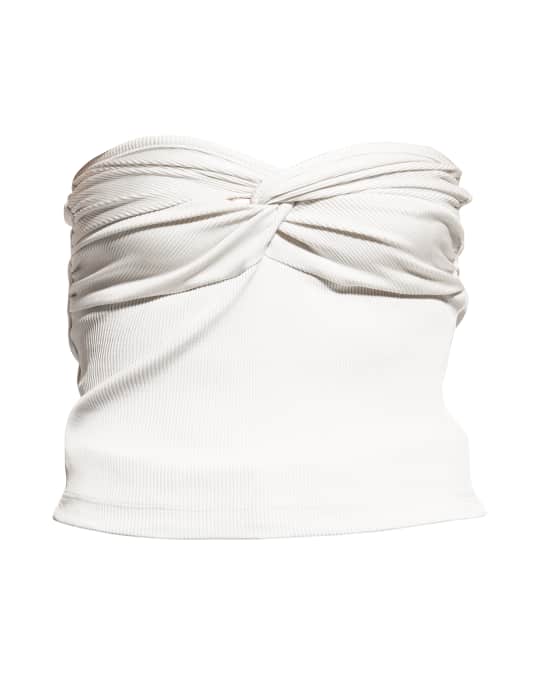 Strapless Sweetheart Twist Tube Top Available In Off White Or Black main image 1