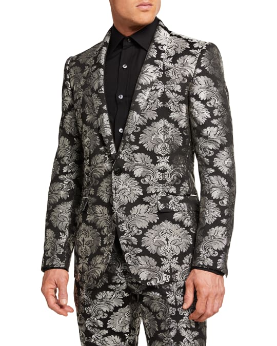 Dolce&Gabbana Men's Baroque Jacquard Tuxedo Suit | Neiman Marcus