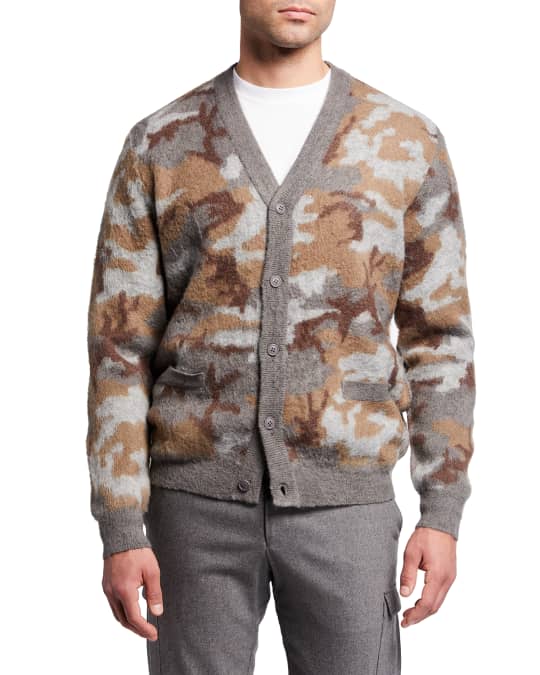Stampd Men s Camo Print Cardigan Neiman Marcus
