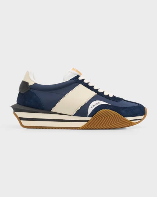 TOM FORD Men's James Colorblock Platform Low-Top Sneakers | Neiman