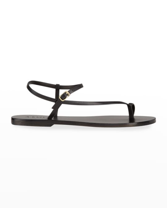 A. Emery Lily Leather Thong Sandals | Neiman Marcus