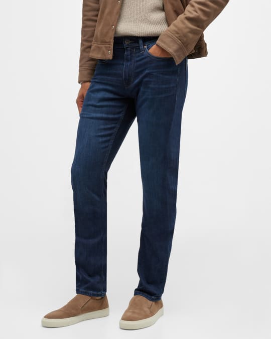 PAIGE Men's Lennox SlimLeg DarkWash Jeans Neiman Marcus