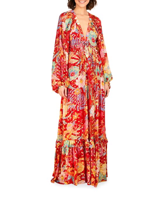Farm Rio Hudson Floral Maxi Dress | Neiman Marcus