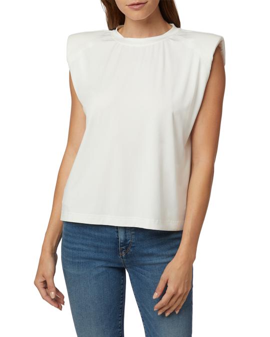 Hudson Shoulder Pad Sleeveless Tee | Neiman Marcus