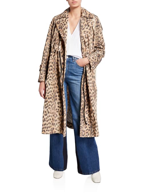 Victoria beckham leopard coat deals