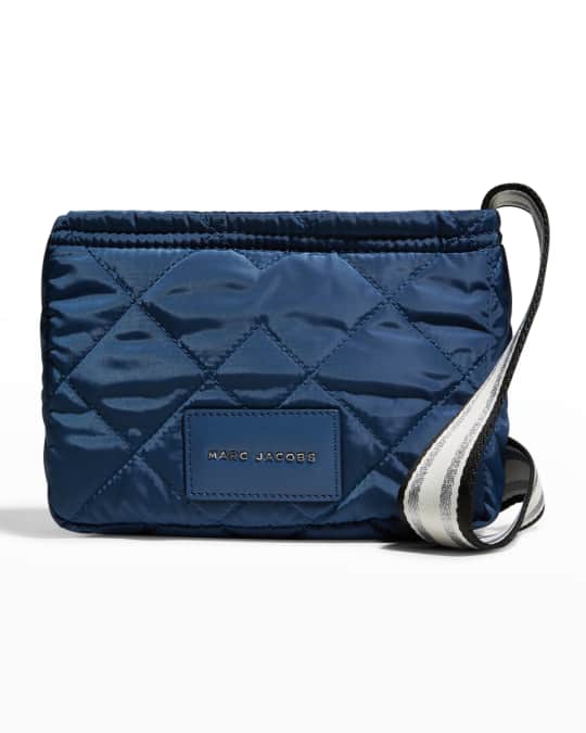 Quilted Fabric Messenger Crossbody Bag