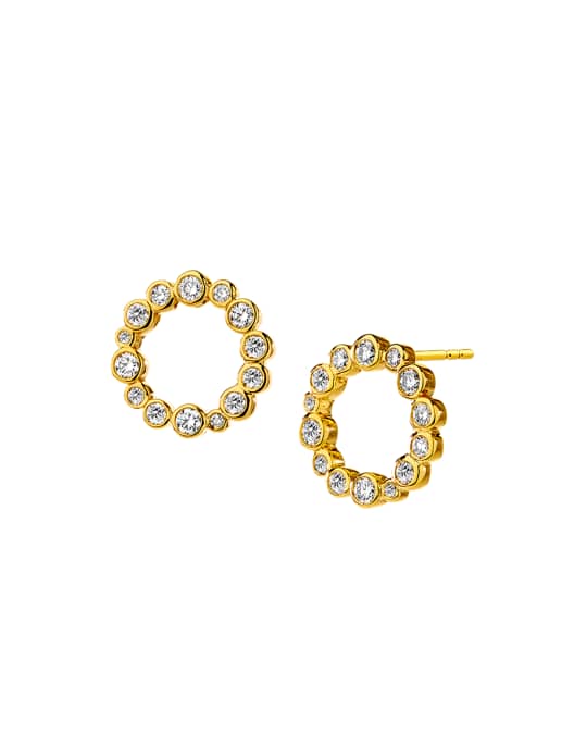 Syna Cosmic Diamond Circle Stud Earrings | Neiman Marcus