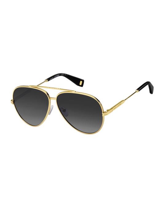 Marc Jacobs Metal Aviator Sunglasses, Black/Gold | Neiman Marcus display picture 3