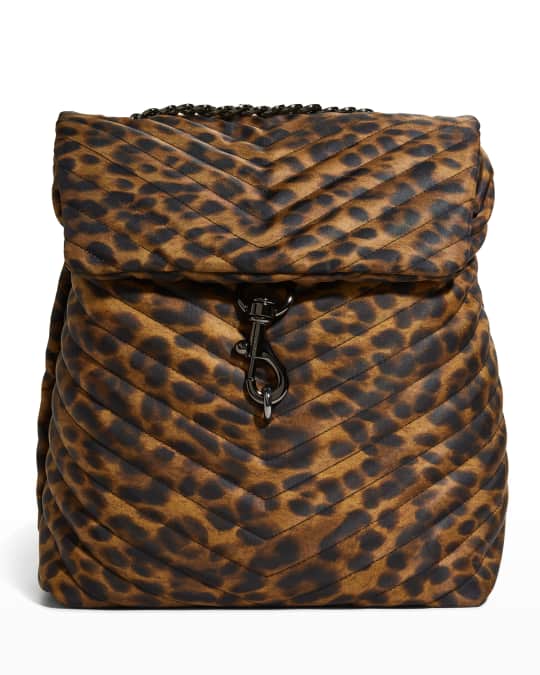Rebecca Minkoff Edie Leopard Print Nylon Backpack Bag Neiman Marcus