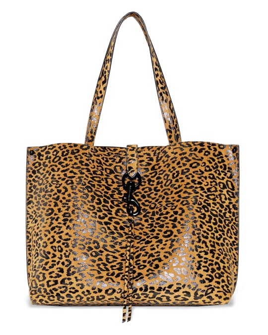 Megan Leopard Print Shopper Tote Bag