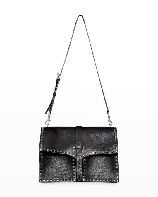 Rebecca minkoff studded leather shoulder bag on sale