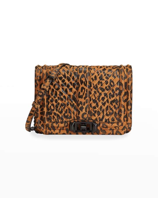 Rebecca Minkoff Leopard-Print Chevron Quilted Love Small Crossbody Bag ...