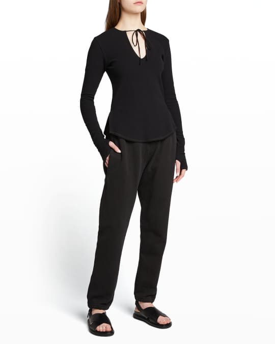 Bassike Drawstring Fleece Track Pants Neiman Marcus