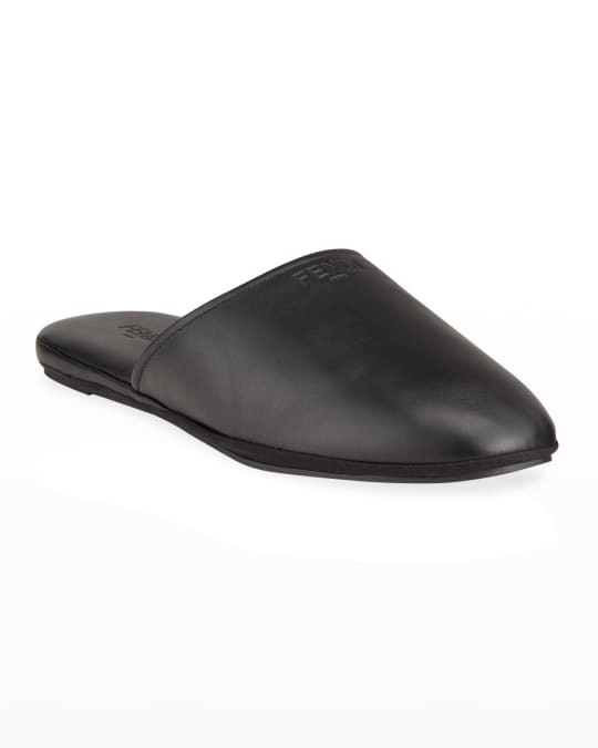 Fendi Men s Lamb Leather Slippers Neiman Marcus