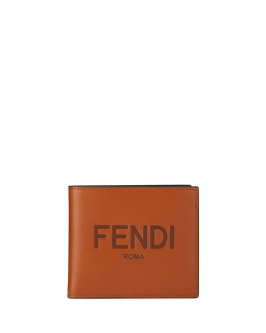 Fendi Men s Logo Embossed Leather Billfold Wallet Neiman Marcus