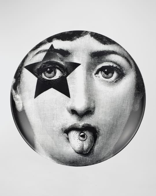 Fornasetti Wall Plate Tema E Variazioni N381 Star Over Eye Tongue