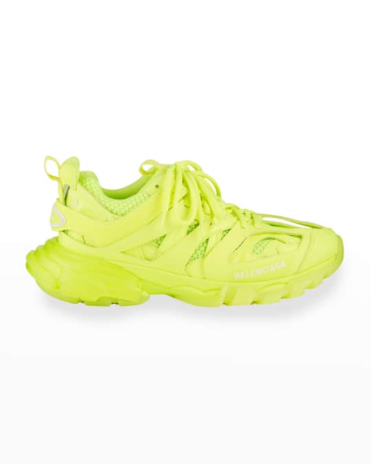 Balenciaga Track Clear-Sole Trainer Sneakers, Yellow | Neiman Marcus