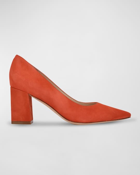 Marc Fisher LTD Zala Suede Block Heel Pumps Neiman Marcus