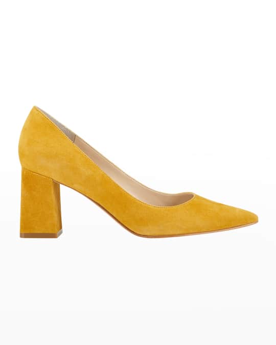 Marc Fisher LTD Zala Suede Block Heel Pumps Neiman Marcus