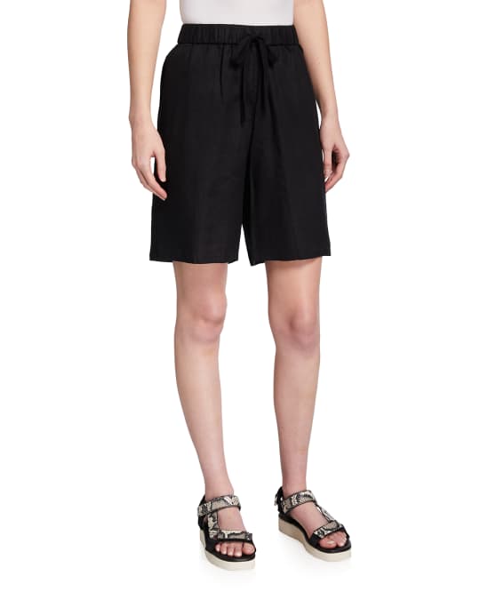 Eileen Fisher Organic Linen Mid Thigh Shorts