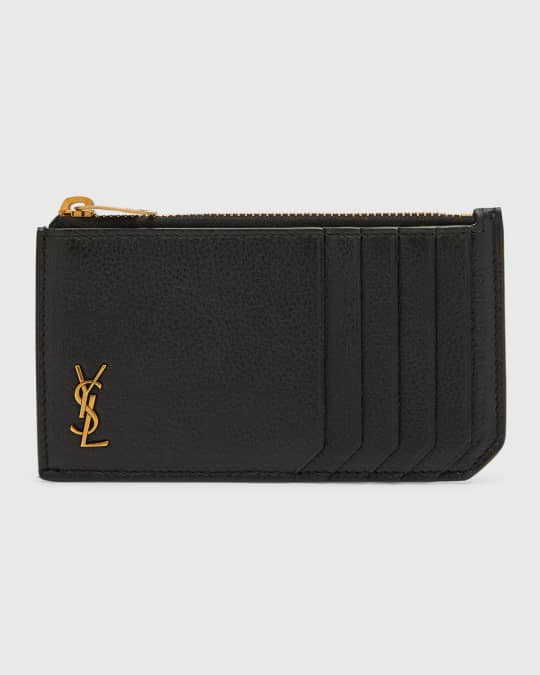 ずっと気になってた Laurent Saint YSL Smooth in Case Card Ziptop Monogram Tiny コインケース