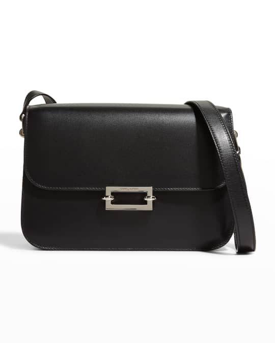 Saint Laurent Fermoir Satin Leather Satchel Shoulder Bag | Neiman Marcus