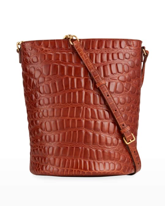 ショルダーバッグ・ポシェット Croc-Embossed Leather Bucket Bag Amazon.com: wudfume Leather Bucket Bag Crossbody Bag for