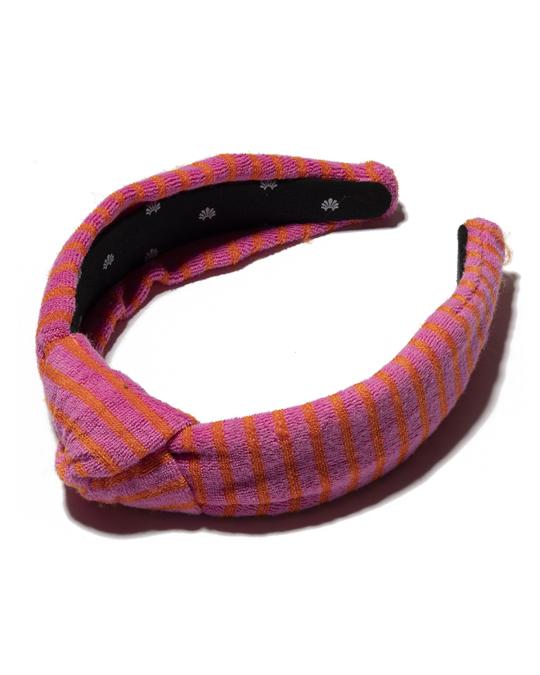 Lele Sadoughi Terry Cloth Knotted Headband Lele Sadoughi Terry Cloth Knotted Headband in Orange Multi  main image 2