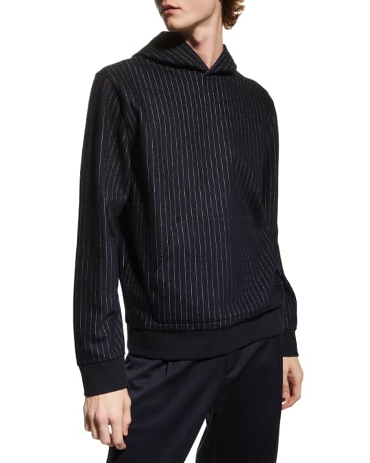 Vince Men s Vertical Striped Hoodie Neiman Marcus