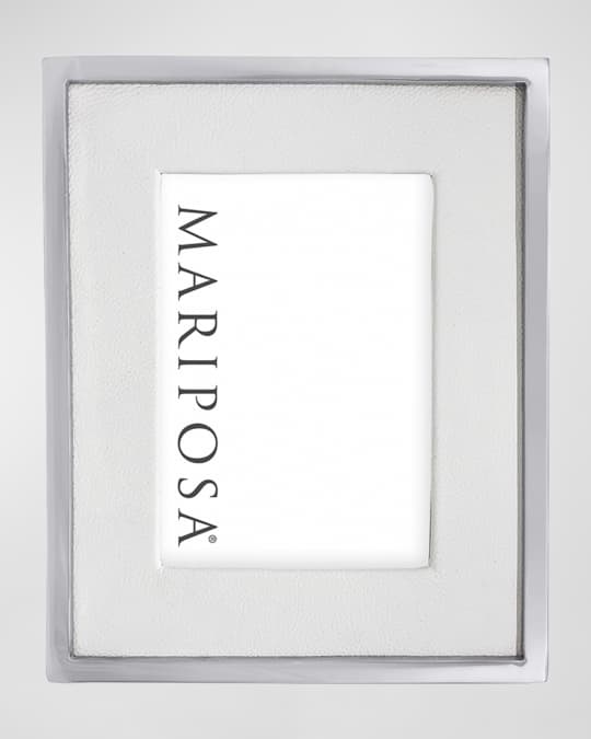 Leather Photo Frame with Metal Border, 5" x 7"