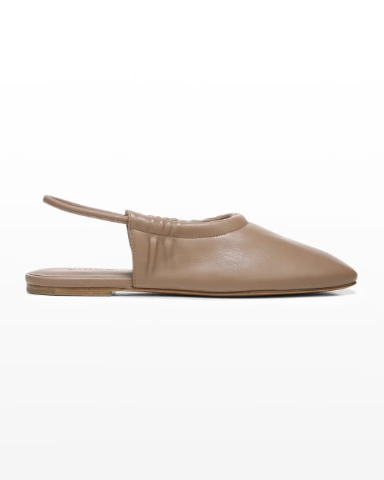 Vince Cadya Slingback Leather Ballerina Flats Neiman Marcus