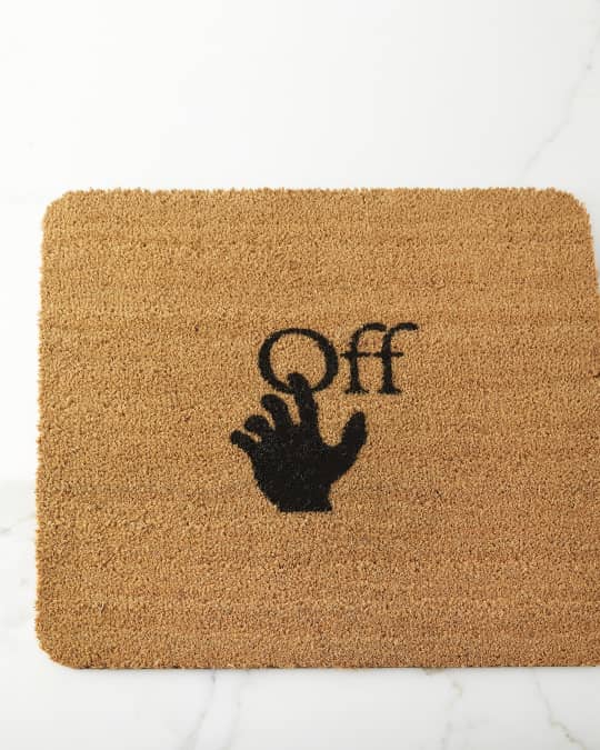 OffWhite Hand Logo Doormat Neiman Marcus