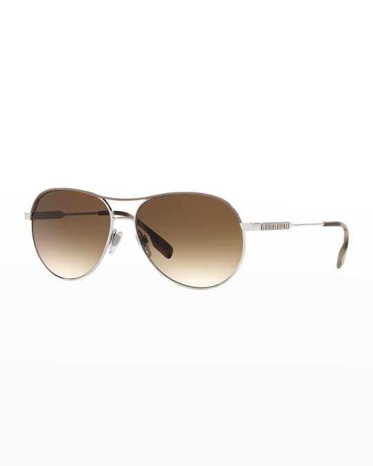 Burberry Metal Aviator Sunglasses Neiman Marcus