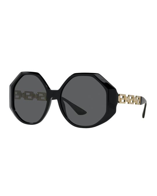 Versace Sunglasses with Detachable Chain VERSACE Medusa Gold Greca Removable Chain Havana Runway  main image 2