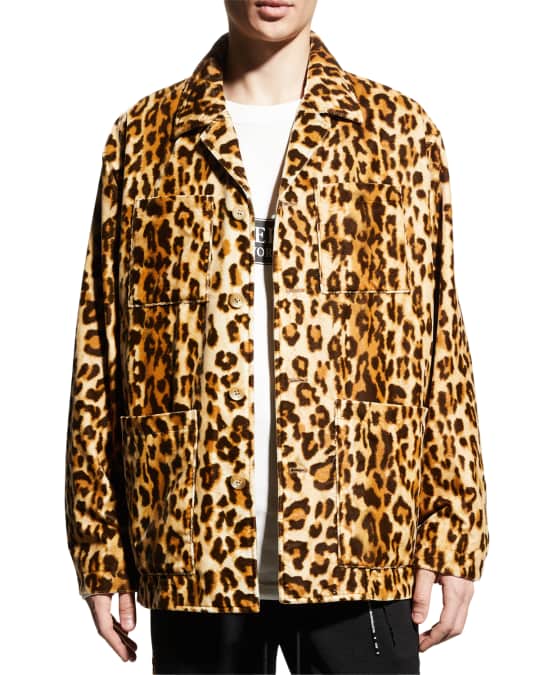 MASTERMIND WORLD Men's Leopard-Print Shirt Jacket | Neiman