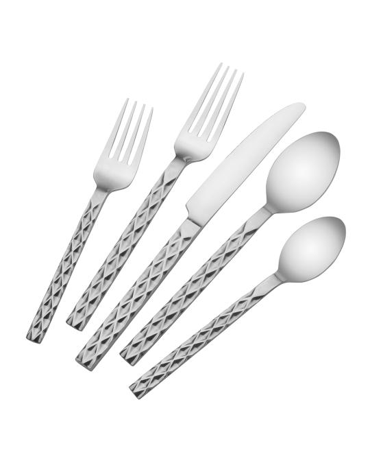 Towle Silversmiths 20-Piece Forged Diamond Flatware Set | Neiman Marcus