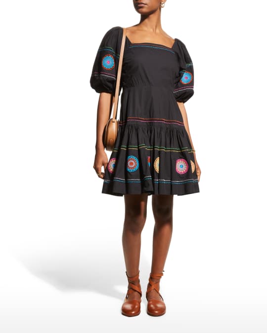 Viviana Embroidered Cotton Dress