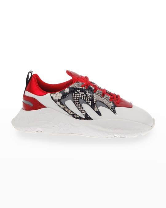 Men s Viper Snake Print Chunky Sneakers