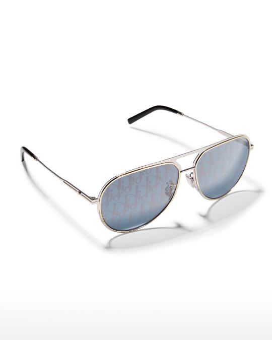 DIOR DiorEssential Logo-Monogram Metal Aviator Sunglasses  display picture 1