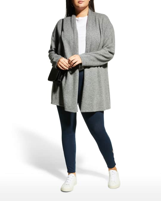 Neiman Marcus Cashmere Collection Plus Size Cashmere Open Front