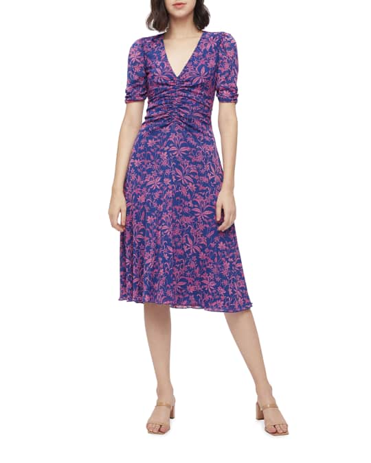 Diane von Furstenberg Koren Printed Midi Dress | Neiman Marcus